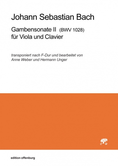 Bach, Johann Sebastian (1685–1750): Gambensonate II für Viola und Clavier BWV 1028 in F-Dur