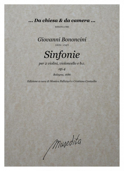 Bononcini, Giovanni (1670–1747): Sinfonie a tre op. 4