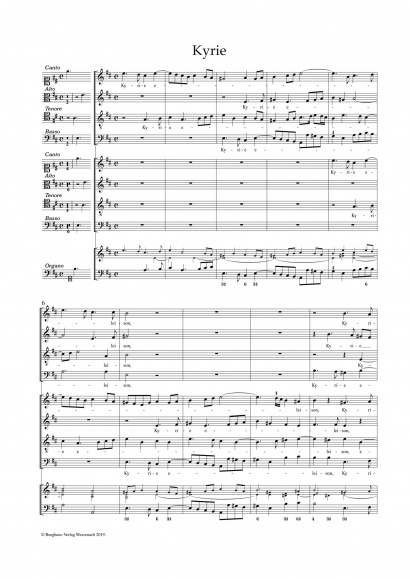 Canniciari, Pompeo (1670–1744): Missa in A<br>Chorpartitur