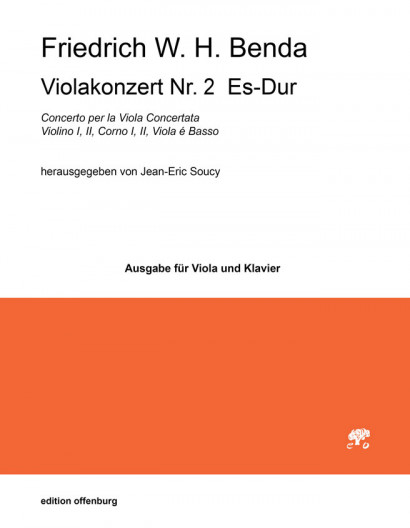 Benda, Friedrich W. H. (1745–1814): Viola Concerto Nr. 2 Es-Dur<br>– Klavierauszug
