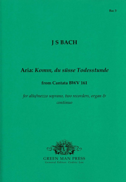 Bach, Johann Sebastian (1685-1750): Komm, du süsse Todesstunde