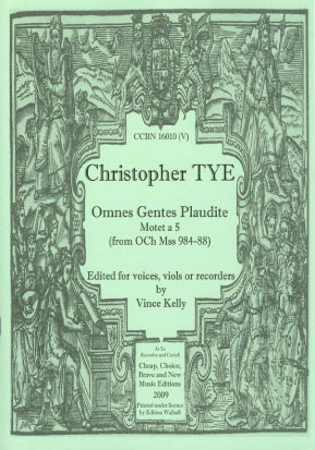 Tye, Christopher (~1505-1572/73): Omnes Gentes Plaudite a 5