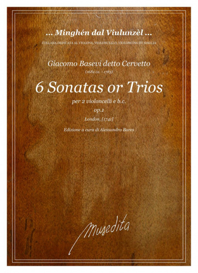 Cervetto, Giacobo (1682–1783):<br>6 Sonatas or Trios op. 1