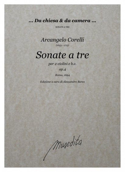 Corelli, Arcangelo (1653–1713): Sonate da camera a tre op. 4