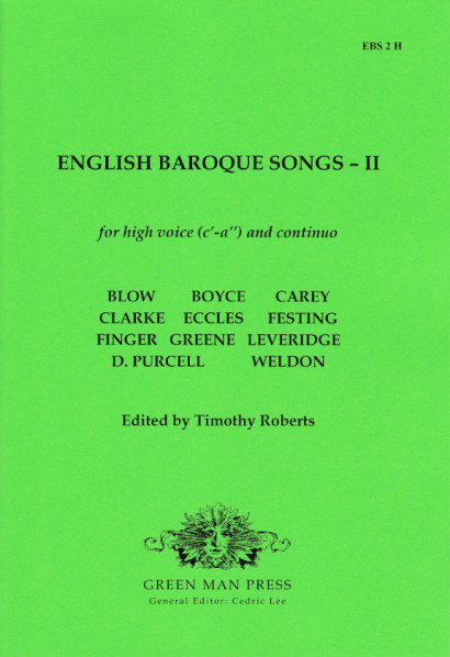 English Baroque Songs – Band 2<br>- Ausgabe für hohe Stimme [c’−a’’]