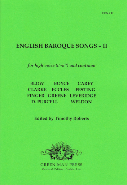 English Baroque Songs – Band 2<br>- Ausgabe für hohe Stimme [c’−a’’]