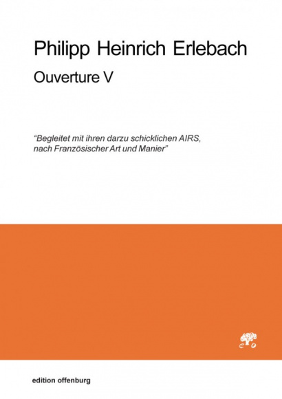 Erlebach, Philipp Heinrich (1657–1714): Ouverture V, in F<br>– Stimmenset