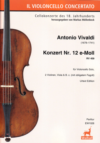 Vivaldi, Antonio (1678–1741):<br>Konzert Nr. 12<br>e-Moll<br>RV 409<br>Partitur