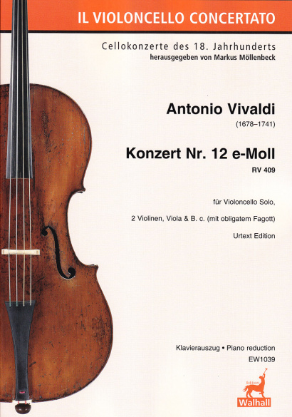 Vivaldi, Antonio (1678–1741): Concerto No. 12 E Minor RV 409<br>Piano reduction