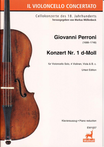 Perroni, Giovanni (1688–1748):<br>Konzert Nr. 1 d-Moll<br>Klavierauszug