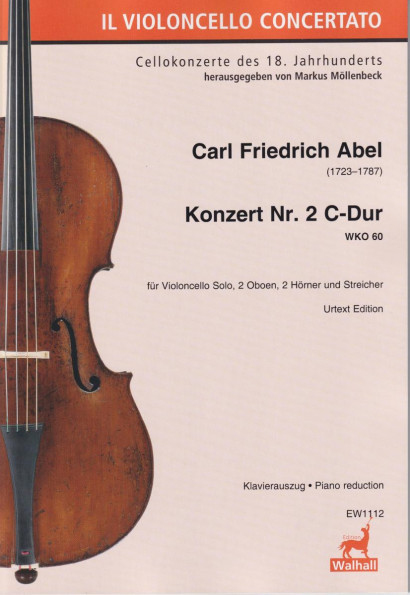 Abel, Carl Friedrich (1723–1787): Konzert Nr. 2 C-Dur WKO 60<br />Klavierauszug