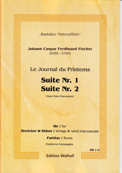 Fischer, Johann Caspar Ferdinand (1656-1746): Journal du Printems - Suiten Nr. 1 - 8 op. 1 - score