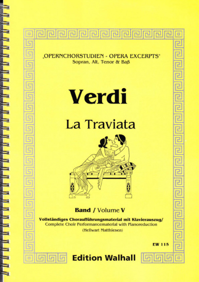 Opernchorstudien for soprano, contralto, tenor & bass - Verdi  - Volume V, 121 pages