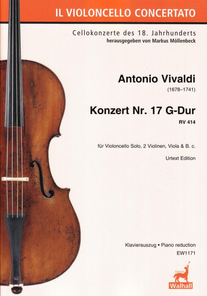 Vivaldi, Antonio (1678–1741):<br>Konzert Nr. 17 G-Dur RV 414<br>Klavierauszug