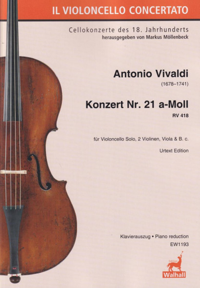 Vivaldi, Antonio (1678–1741): Konzert Nr. 21 a-Moll RV 418