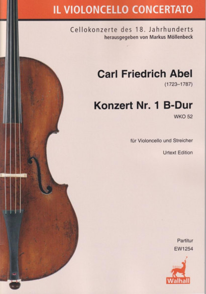 Abel, Carl Friedrich (1723–1787): Concerto No. 1 B-flat Major WKO 52 – Score