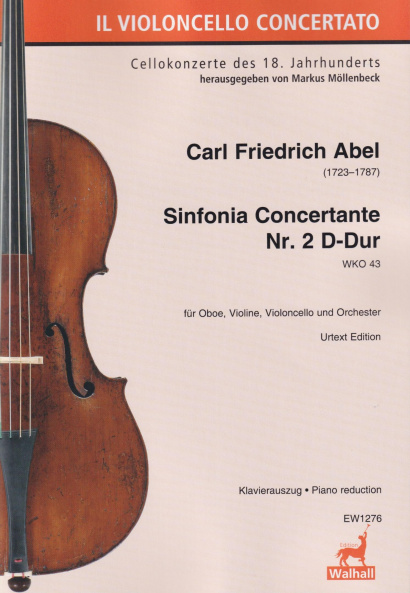 Abel, Carl Friedrich (1723–1787):<br>Sinfonia Concertante No. 2 D Major <br>WKO 43<br>Piano reduction