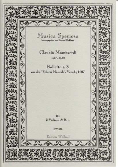 Monteverdi, Claudio (1567-1643): Balletto à 3
