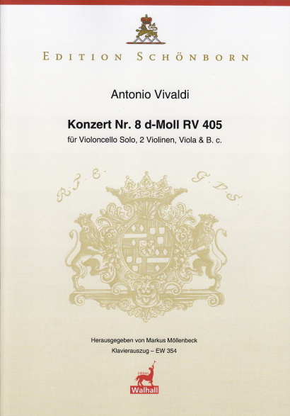 Vivaldi, Antonio (1678–1741):<br>Konzert Nr. 8 d-Moll RV 405<br>Klavierauszug