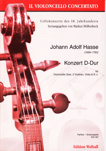 Hasse, Johann Adolph (1699-1783): Konzert D-Dur<br>- score