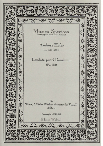 Hofer, Andreas (1629–1684): Laudate pueri Dominum (Ps. 112)