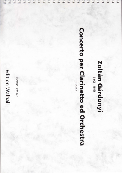 Gardonyi, Zoltan (1906-1986): Concerto<br>- score