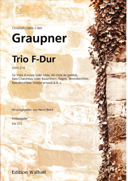 Graupner, Christoph (1683-1760): Trio F-Dur