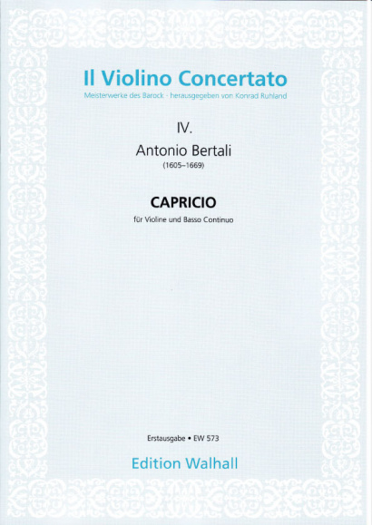 Bertali, Antonio (1605-1669): Capricio