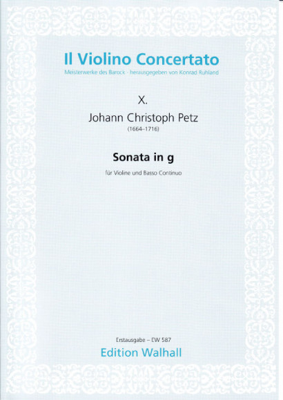 Petz, Johann Christoph (1664-1716): Sonata in g