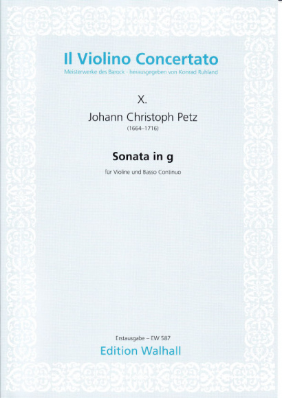 Petz, Johann Christoph (1664-1716): Sonata in g