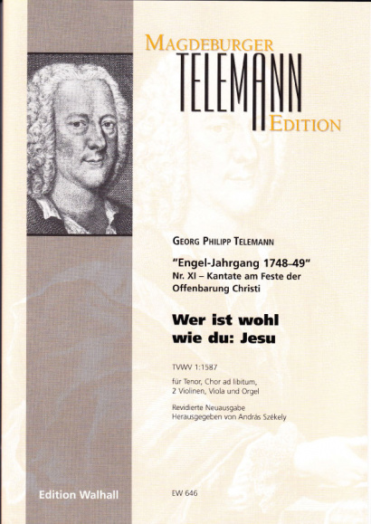 Telemann, Georg Ph. (1681-1767): Wer ist wohl wie du: Jesu<br>- score & parts