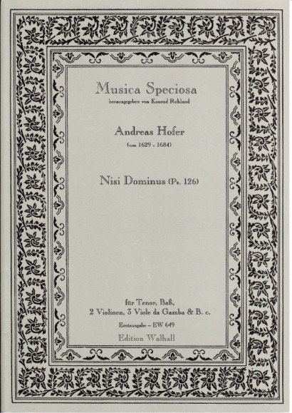 Hofer, Andreas (~1629-1684): Nisi Dominus (Ps. 126)