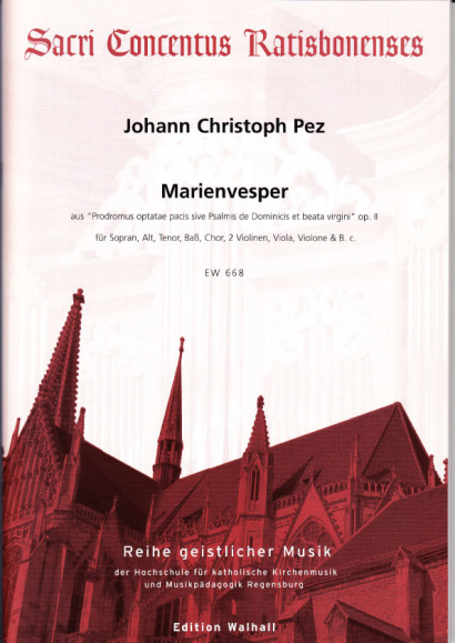 Pez, Johann Christoph (1664- 1716): Marienvesper aus op. II<br>- Partitur