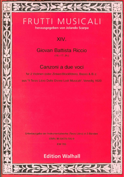 Riccio, Giovan Battista (16.-17. Jh.): Canzonen und Sonaten<br>- Band II