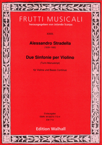 Stradella, Alessandro (1639–1682): Sinfonia a Violino solo e Basso – Volume 3 (Turin, 4 sinfonias)