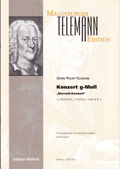 Telemann, Georg Philipp (1681-1767): Konzert g-Moll "Harrach-Konzert"<br>- score