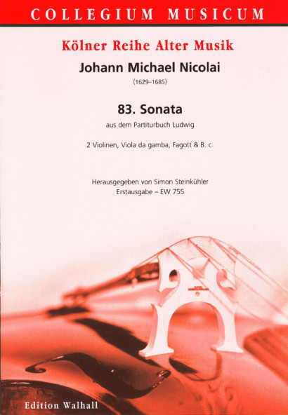 Nicolai, Johann Michael (1629-1685): 83. Sonata à 4 (Partiturbuch Ludwig)