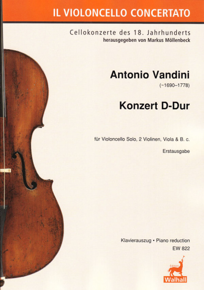 Vandini, Antonio (~1690–1778):<br>Concert D Major<br>Piano reduction