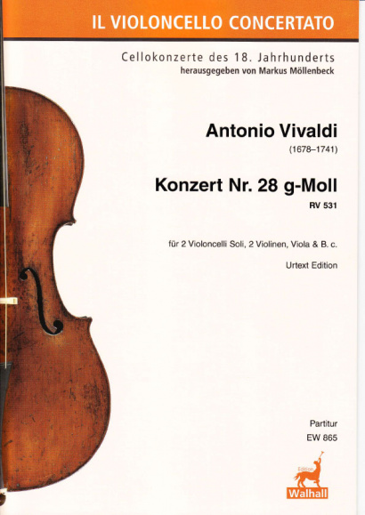 Vivaldi, Antonio (1678–1741): Konzert Nr. 28 g-Moll RV 531<br>– Partitur