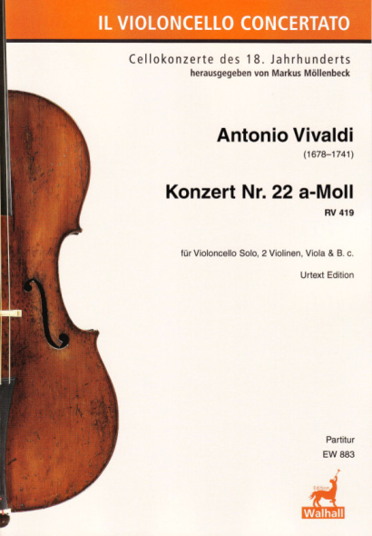 Vivaldi, Antonio (1678–1741): Konzert Nr. 22 a-Moll RV 419<br>- Partitur