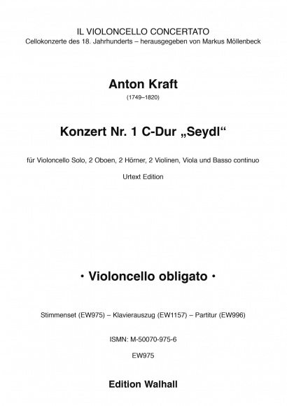 Kraft, Anton<br> (1749–1820): Concerto No. 1 C Major „Seydl“ – Set of parts
