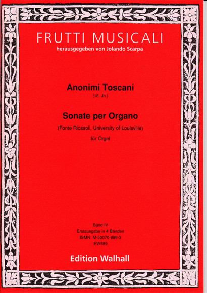 Anonimi Toscani (18th century): Sonate per Organo – Fonte Ricasoli
