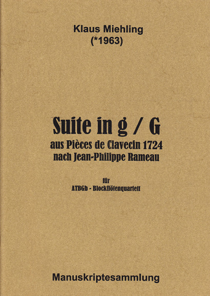 Rameau, Jean-Philippe (1683– 1764): Suite in g / G“