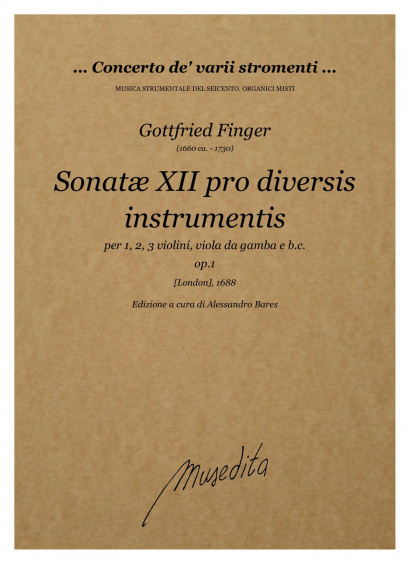 Finger, Gottfried (?1660–1730): 12 Sonate pro diversis instrumentis op. 1