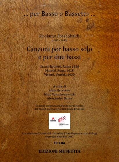 Frescobaldi, Girolamo (1583–1643): Canzoni per basso solo e per due bassi