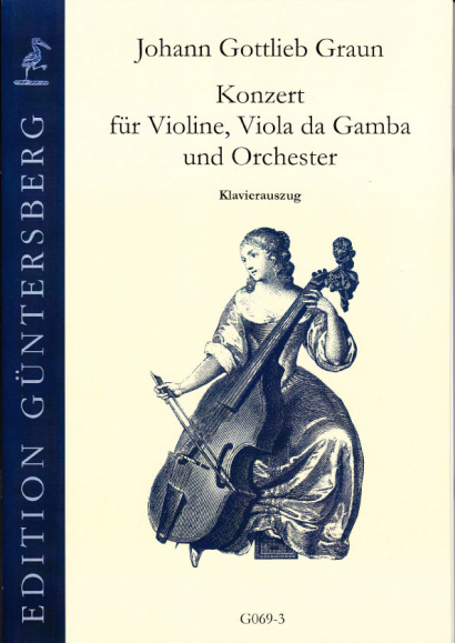 Graun, Johann Gottlieb (1701/02-1771): Konzert für Violine, Viola da Gamba und Orchester<br>- Klavierauszug