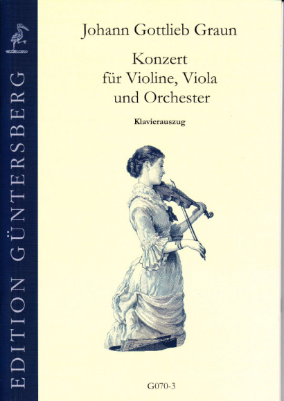 Graun, Johann Gottlieb (1701/02-1771): Konzert für Violine, Viola und Orchester<br>- Klavierauszug