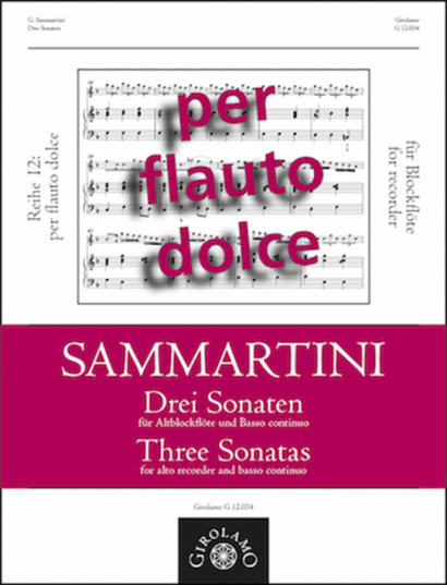 Sammartini, Giuseppe (1695– 1750): 3 Sonatas