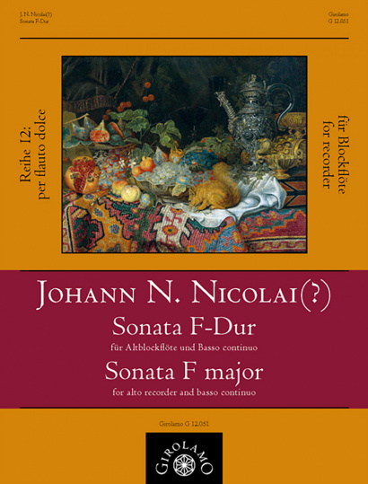 Nicolai (?), Johann Nicolaus († 1728): Sonate F-Dur  