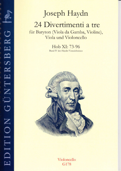 Haydn, Joseph (1732-1809): 24 Divertimenti a tre Nr. 73-96<br>- Violoncello